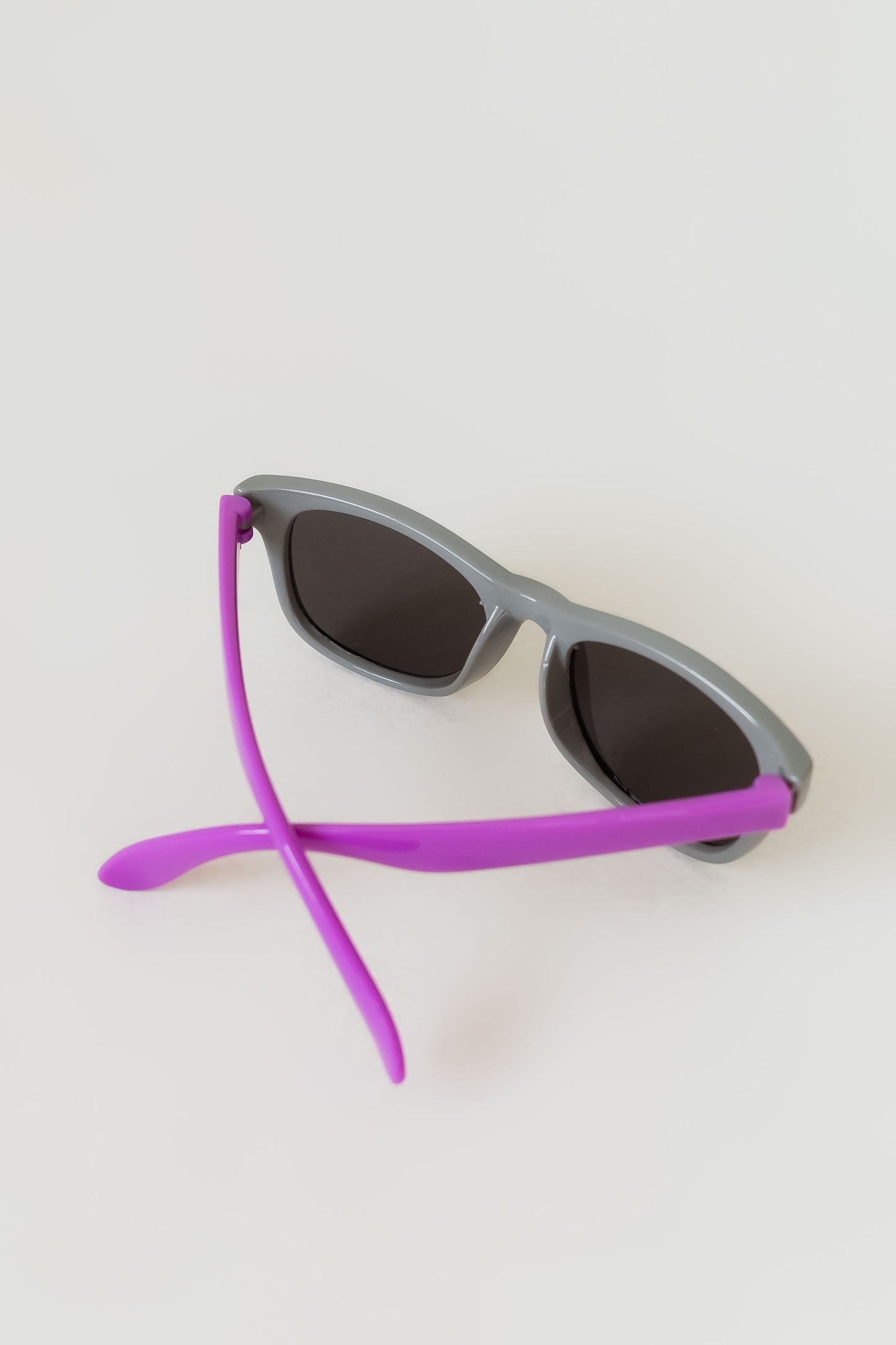 Flexible Gray and Purple Polarized Sunglasses for Kids