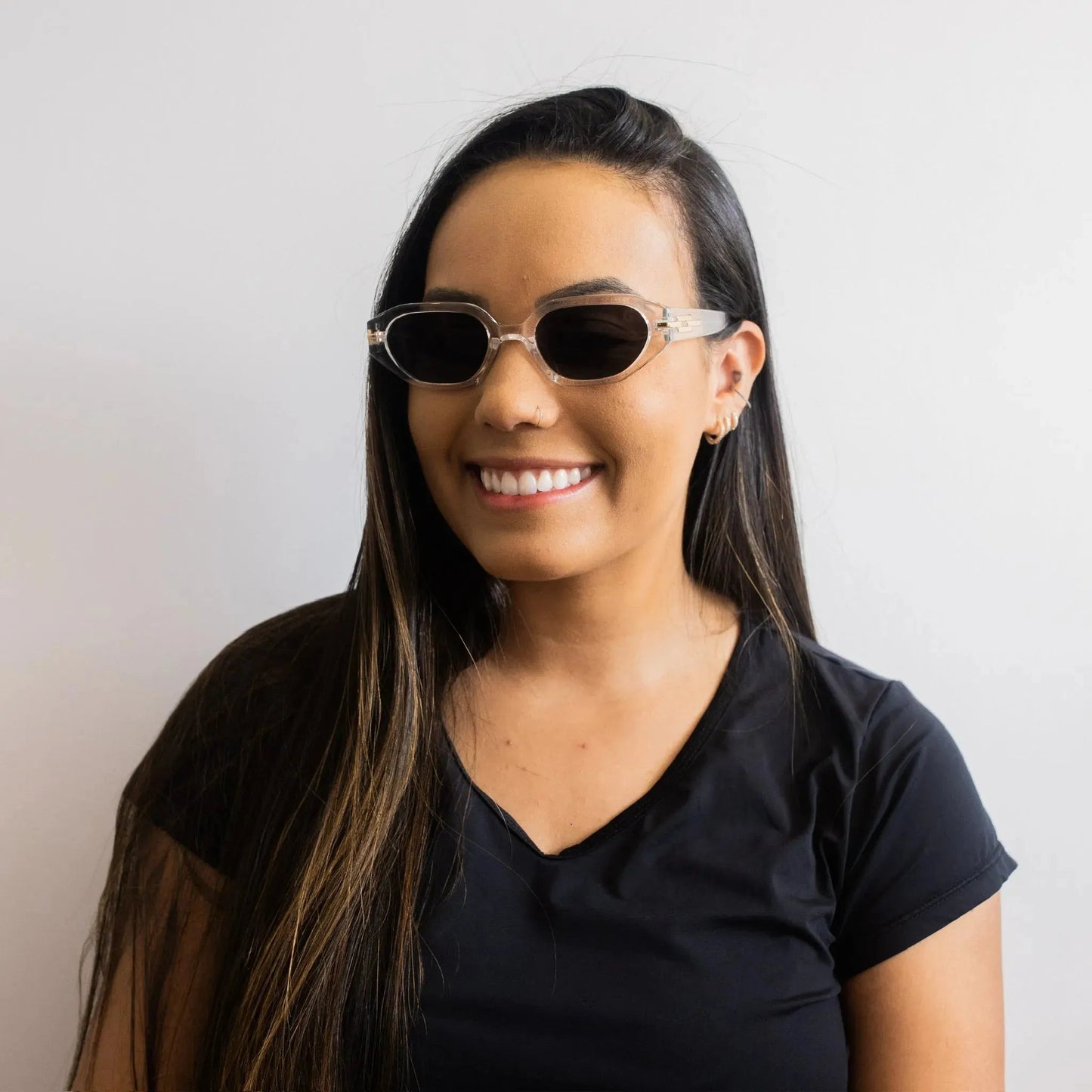 Women's Transparent Crystal Sunglasses